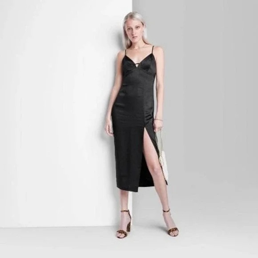Wild Fable Black Midi Dress A0324